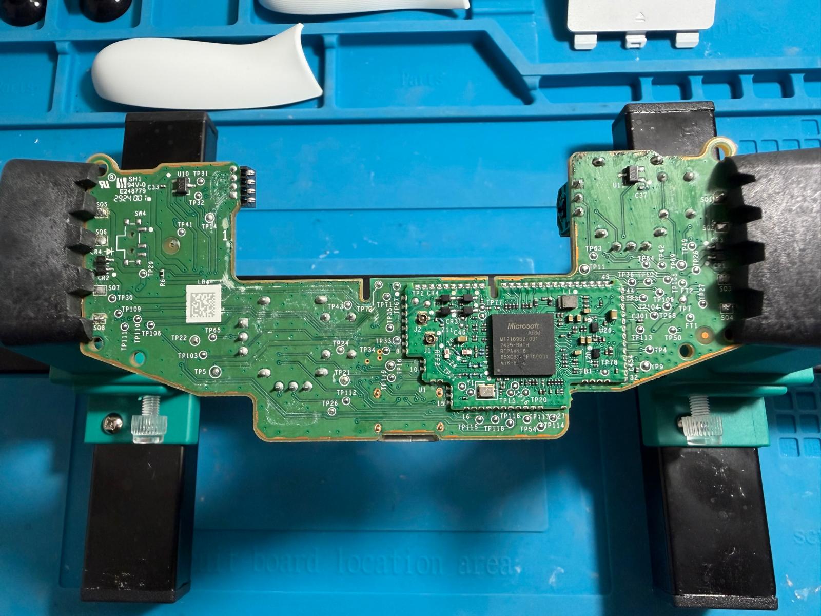 Xbox controller PCB before desoldering
